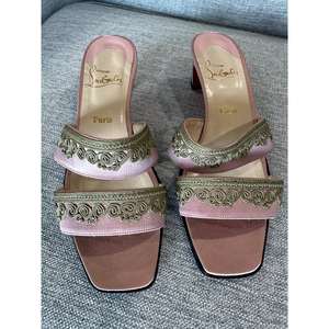 Christian Louboutin Pink Mule Sandal Heels
